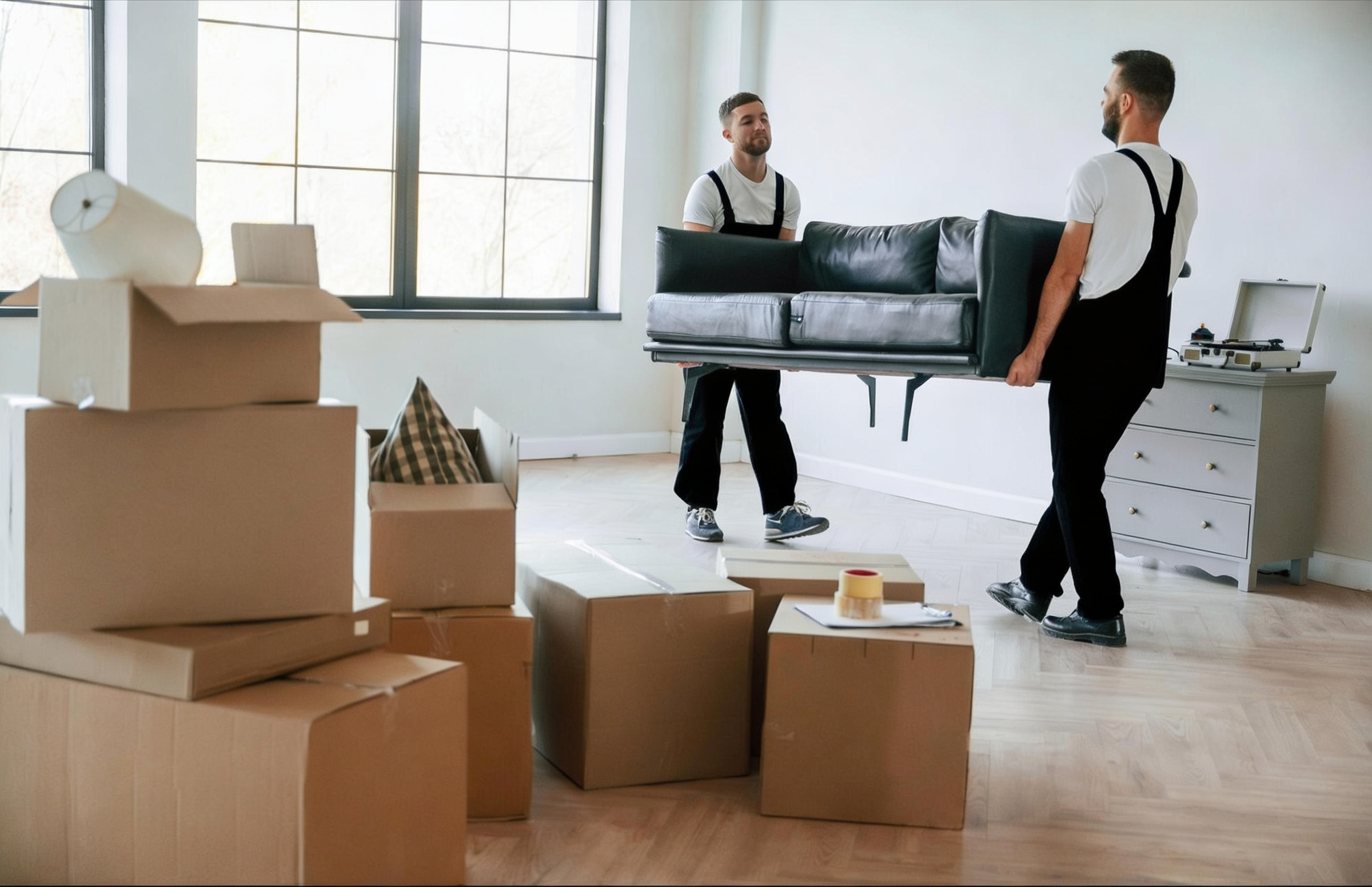 Carefully wrapped furniture and boxes prepared for safe moving – Easy Best Moves